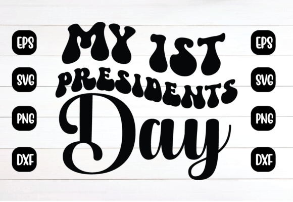 Free President Day Groovy Retro SVG