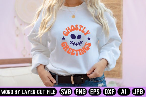 Ghostly Greetings Retro SVG Design