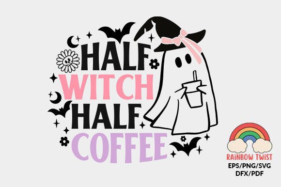 Half Witch Half Coffee Retro SVG Review